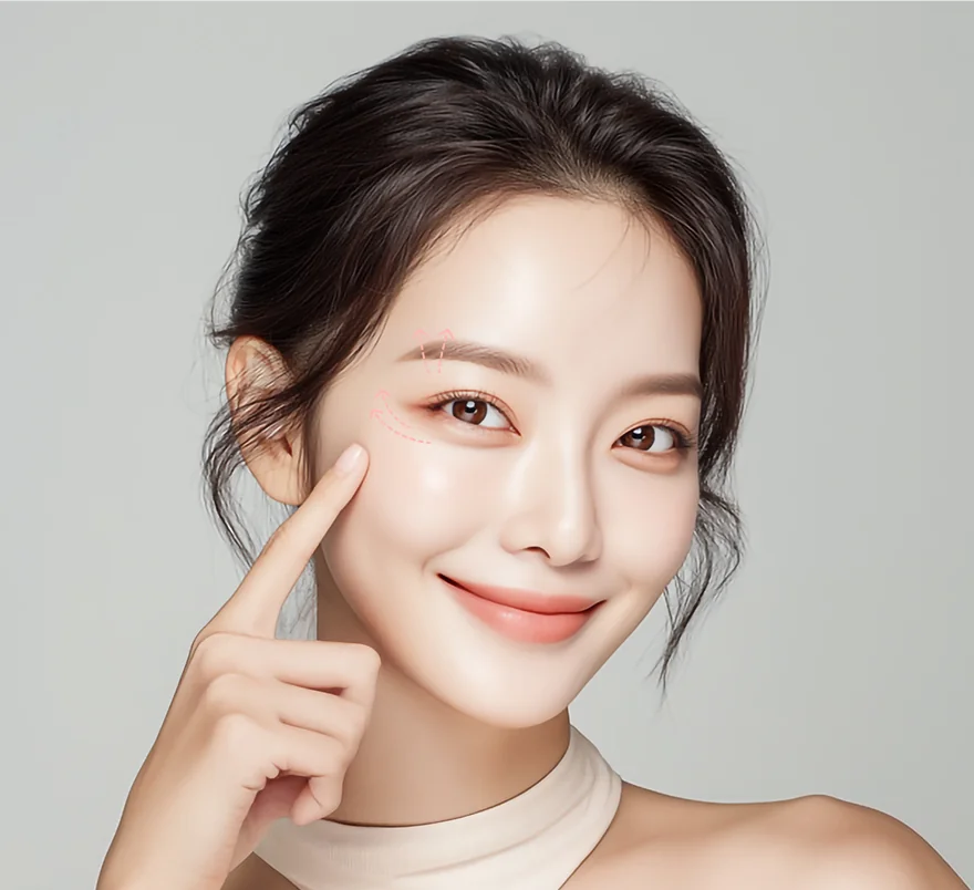 Eyelid Lifting Visuals for the virtue RF Eye Program