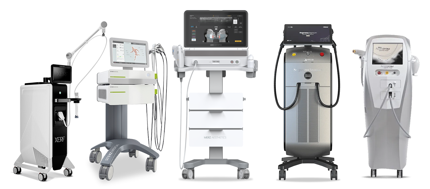 Eraser Clinic lifting synergy treatment devices near Sinsa Station, Gangnam - Ultherapy PRIME, XERF, Recovery Wave, Titanium Lifting, Tune Liner